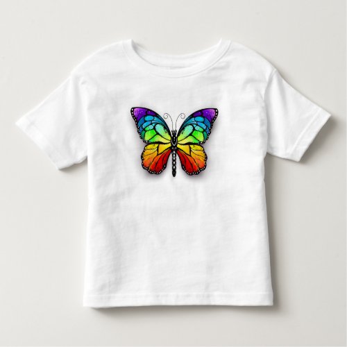 Rainbow butterfly Monarch Toddler T_shirt