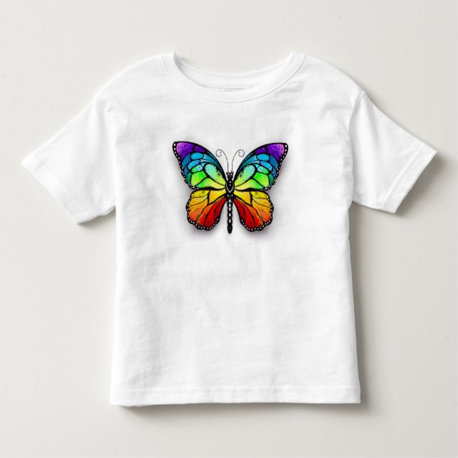 Rainbow butterfly Monarch Toddler T-shirt (Front)