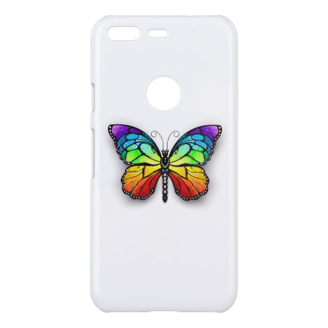 Rainbow butterfly Monarch Uncommon Google Pixel Case (Back)