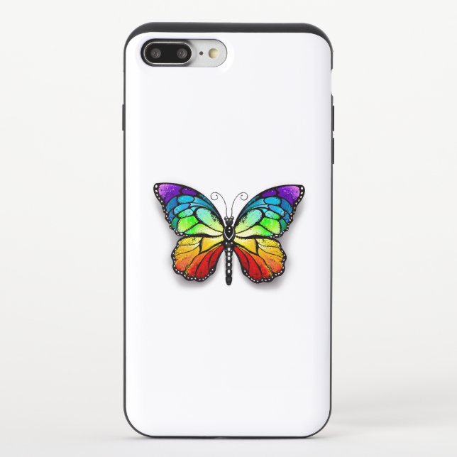Rainbow butterfly Monarch Uncommon iPhone Case (Back)