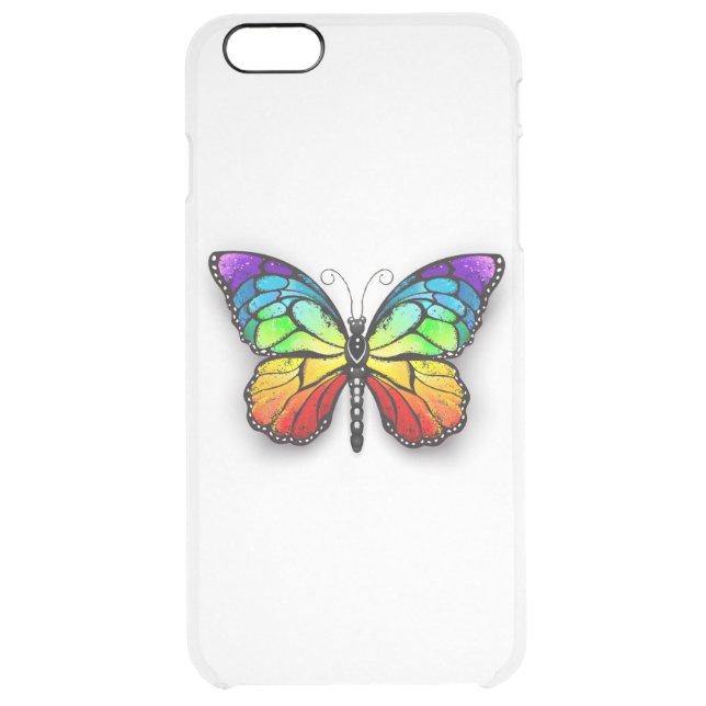 Rainbow butterfly Monarch Uncommon iPhone Case (Back)