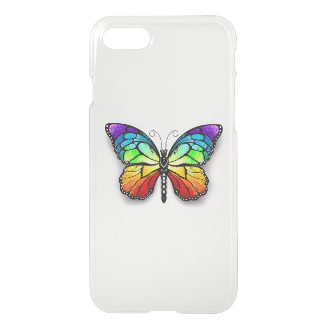 Rainbow butterfly Monarch Uncommon iPhone Case (Back)