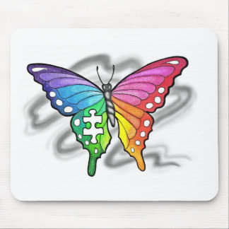 Rainbow Butterfly Mouse Pad