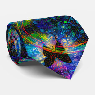 Rainbow Butterfly Neck Tie