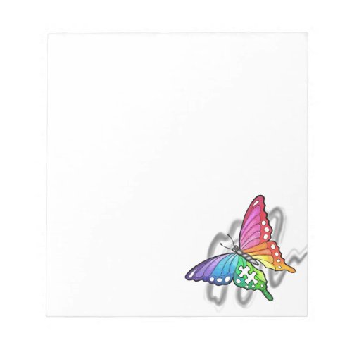 Rainbow Butterfly Notepad