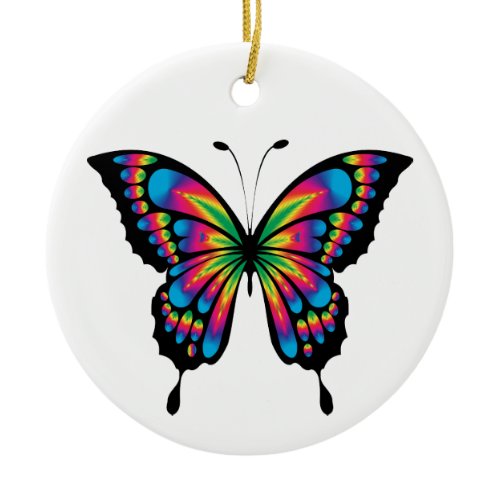 rainbow butterfly ornament