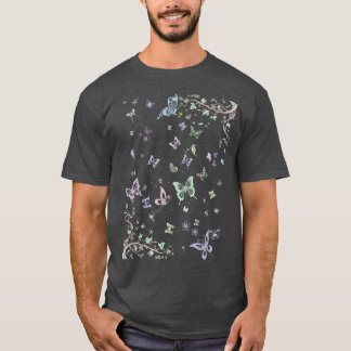 Rainbow Butterfly Pattern T-Shirt