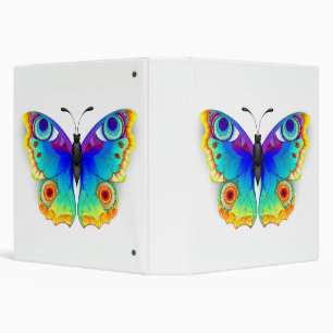 Rainbow Butterfly Peacock Eye 3 Ring Binder