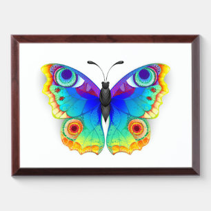 Rainbow Butterfly Peacock Eye Award Plaque