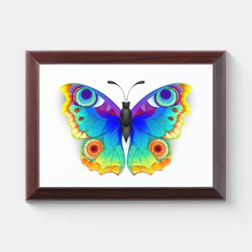 Rainbow Butterfly Peacock Eye Award Plaque