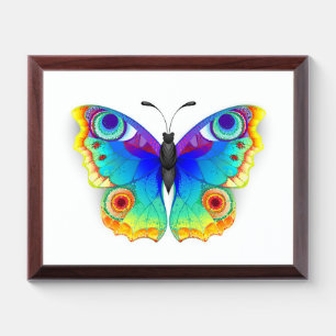 Rainbow Butterfly Peacock Eye Award Plaque