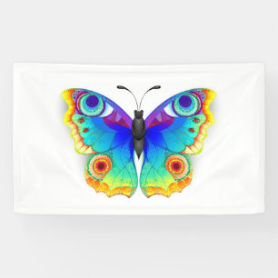 Rainbow Butterfly Peacock Eye Banner