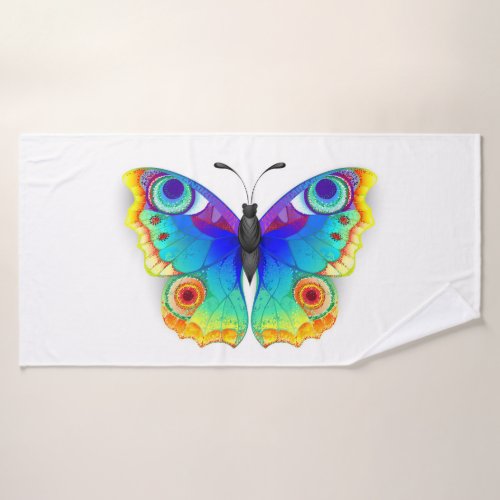 Rainbow Butterfly Peacock Eye Bath Towel