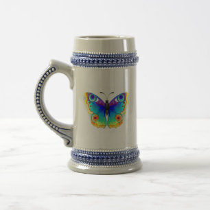 Rainbow Butterfly Peacock Eye Beer Stein