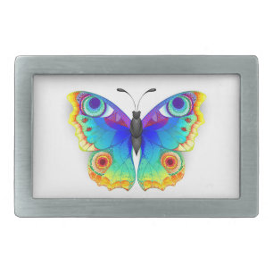 Rainbow Butterfly Peacock Eye Belt Buckle