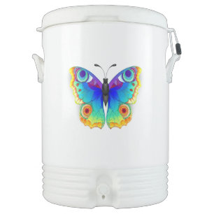 Rainbow Butterfly Peacock Eye Beverage Cooler