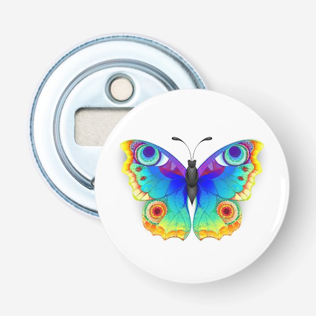 Rainbow Butterfly Peacock Eye Bottle Opener (Front)