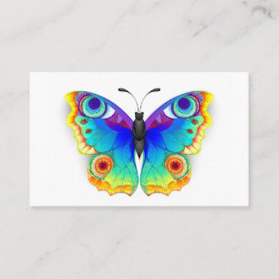 Rainbow Butterfly Peacock Eye Business Card