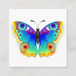 Rainbow Butterfly Peacock Eye Calling Card