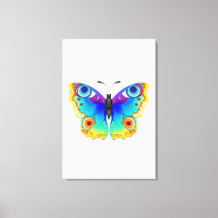 Rainbow Butterfly Peacock Eye Canvas Print