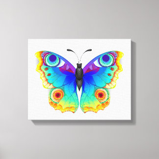 Rainbow Butterfly Peacock Eye Canvas Print
