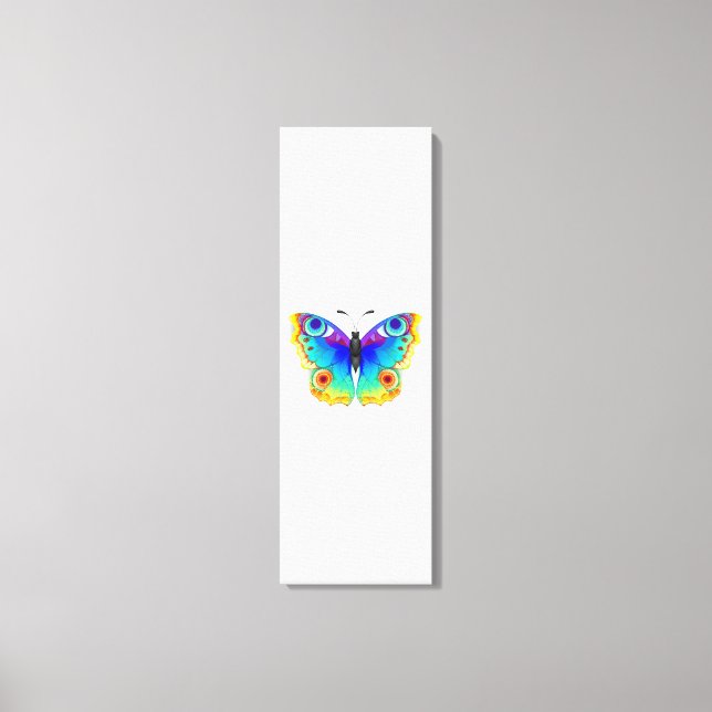 Rainbow Butterfly Peacock Eye Canvas Print (Front)