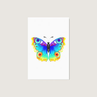 Rainbow Butterfly Peacock Eye Canvas Print