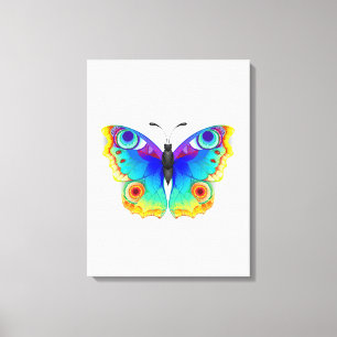 Rainbow Butterfly Peacock Eye Canvas Print