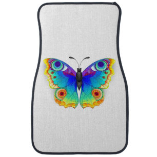 Rainbow Butterfly Peacock Eye Car Floor Mat