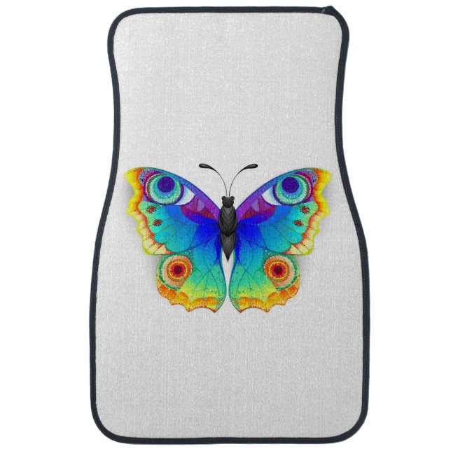 Rainbow Butterfly Peacock Eye Car Floor Mat (Front)