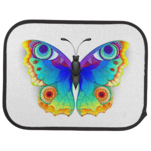 Rainbow Butterfly Peacock Eye Car Floor Mat