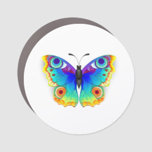 Rainbow Butterfly Peacock Eye Car Magnet