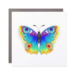Rainbow Butterfly Peacock Eye Car Magnet