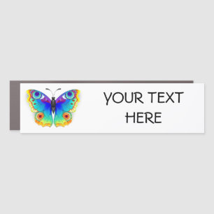 Rainbow Butterfly Peacock Eye Car Magnet