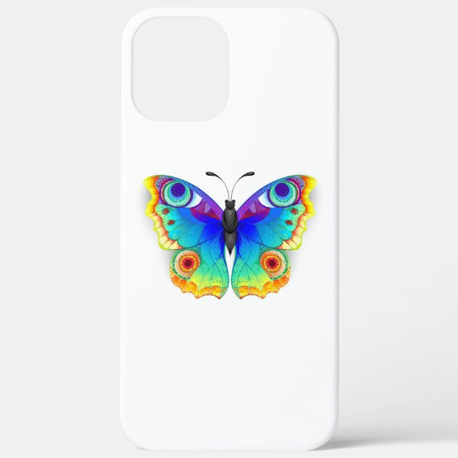 Rainbow Butterfly Peacock Eye Case-Mate iPhone Case (Back)