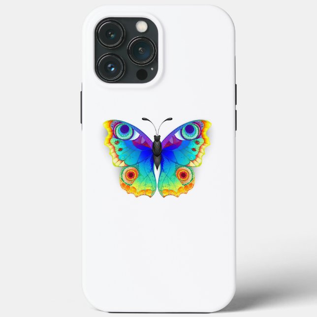 Rainbow Butterfly Peacock Eye Case-Mate iPhone Case (Back)