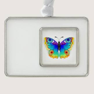 Rainbow Butterfly Peacock Eye Christmas Ornament