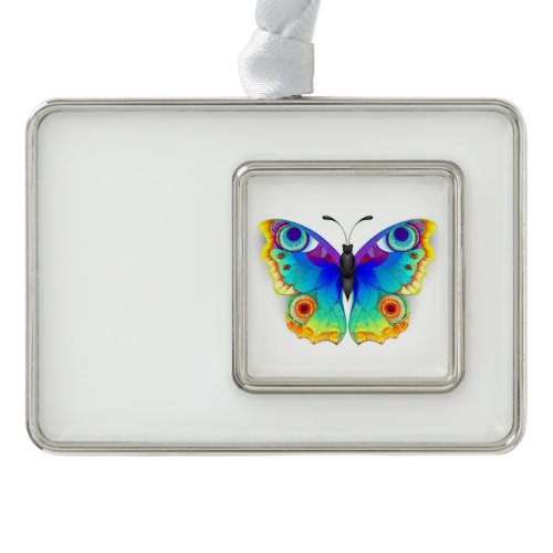Rainbow Butterfly Peacock Eye Christmas Ornament