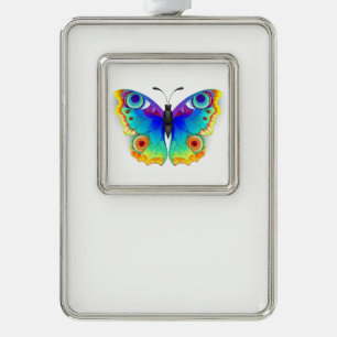 Rainbow Butterfly Peacock Eye Christmas Ornament