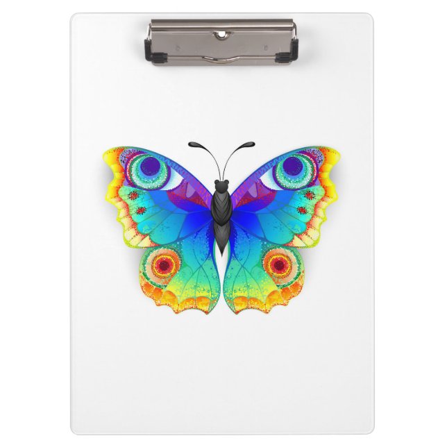 Rainbow Butterfly Peacock Eye Clipboard (Front)
