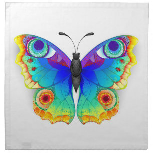 Rainbow Butterfly Peacock Eye Cloth Napkin