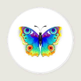 Rainbow Butterfly Peacock Eye Coaster Set