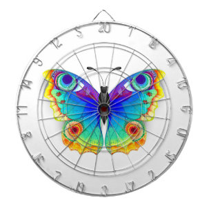 Rainbow Butterfly Peacock Eye Dart Board
