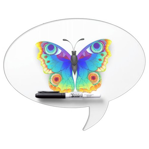 Rainbow Butterfly Peacock Eye Dry Erase Board