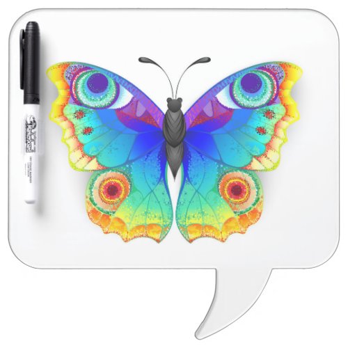 Rainbow Butterfly Peacock Eye Dry Erase Board