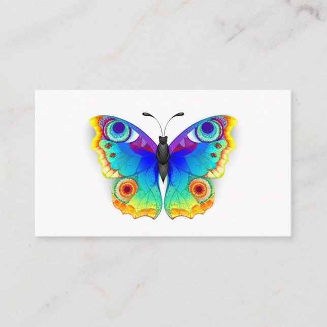 Rainbow Butterfly Peacock Eye Enclosure Card (Front)