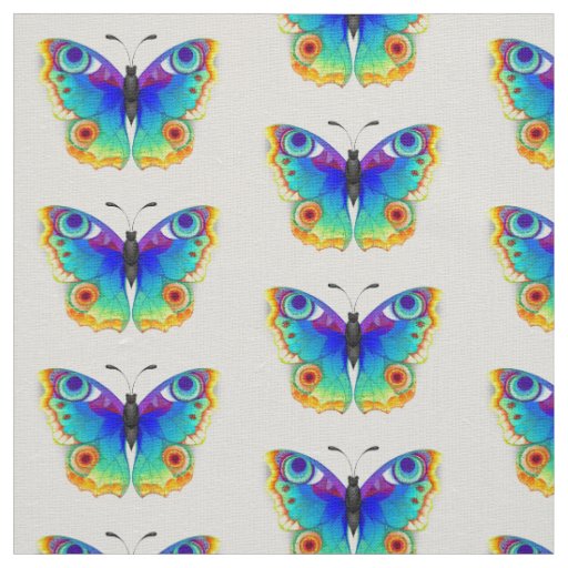 Rainbow Butterfly Peacock Eye Fabric