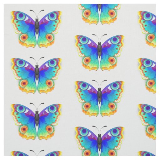 Rainbow Butterfly Peacock Eye Fabric