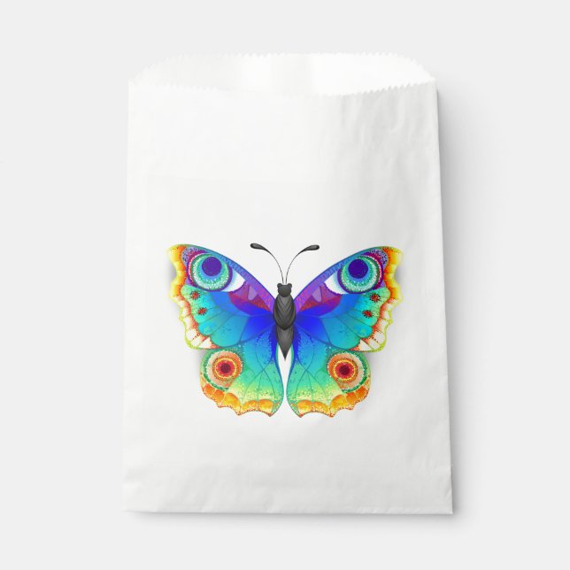 Rainbow Butterfly Peacock Eye Favor Bag (Front)