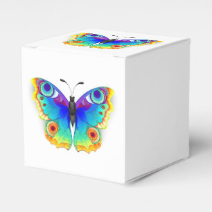 Rainbow Butterfly Peacock Eye Favor Boxes